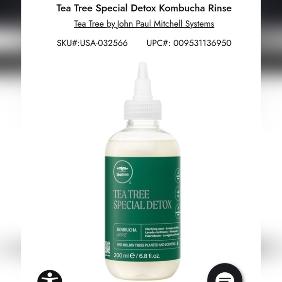 Paul Mitchell Other - Paul Mitchell Tea Tree Special Detox Kombucha Rinse - Green and White